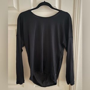 Lululemon Backless SILVERESCENT Long Sleeve in Black